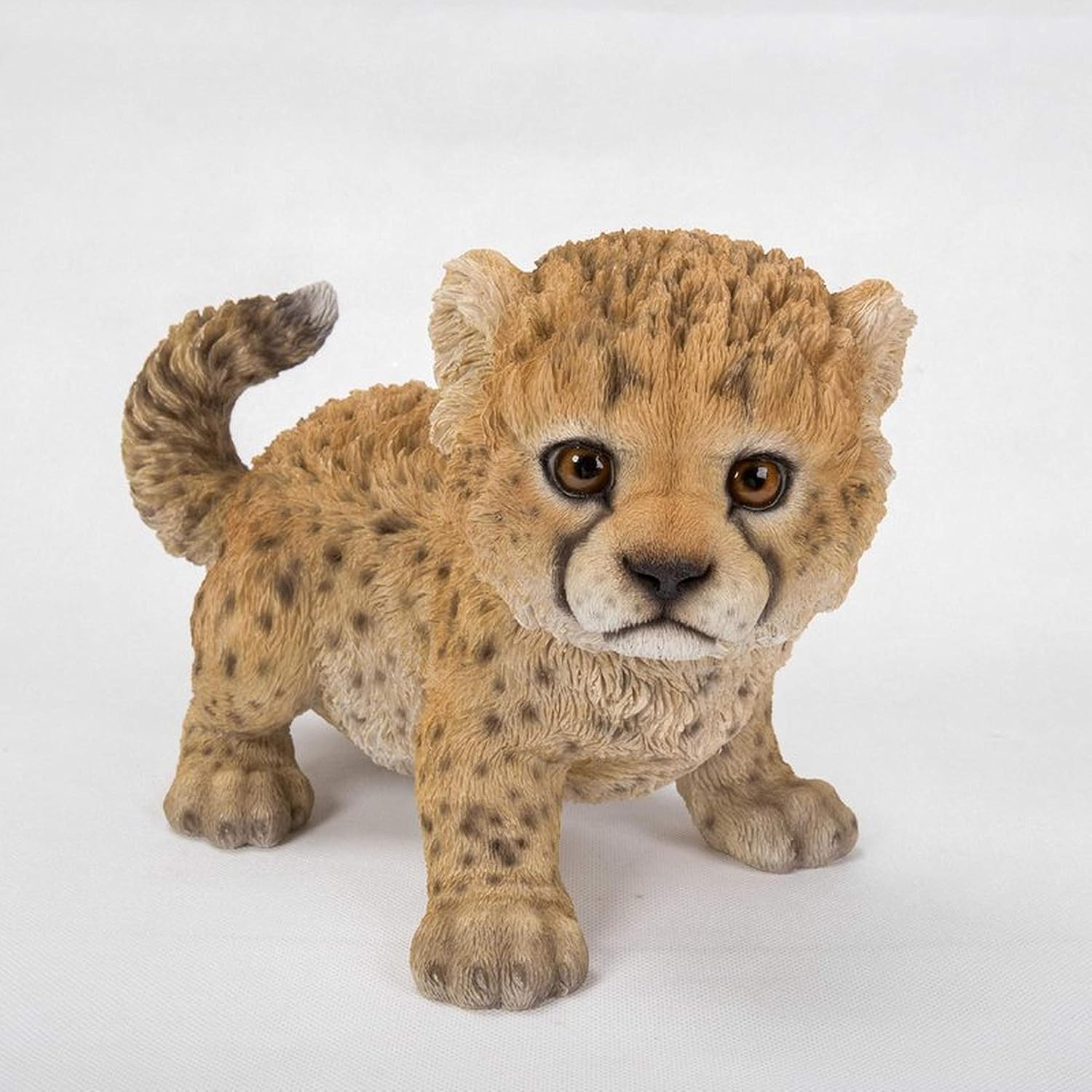 Cheetah - Baby Cheetah Statue for Home and Garden Decor - Realistic Lifelike Figurine - Crafted - Small 6.5'' H x 5.75'' W x 10.5'' D