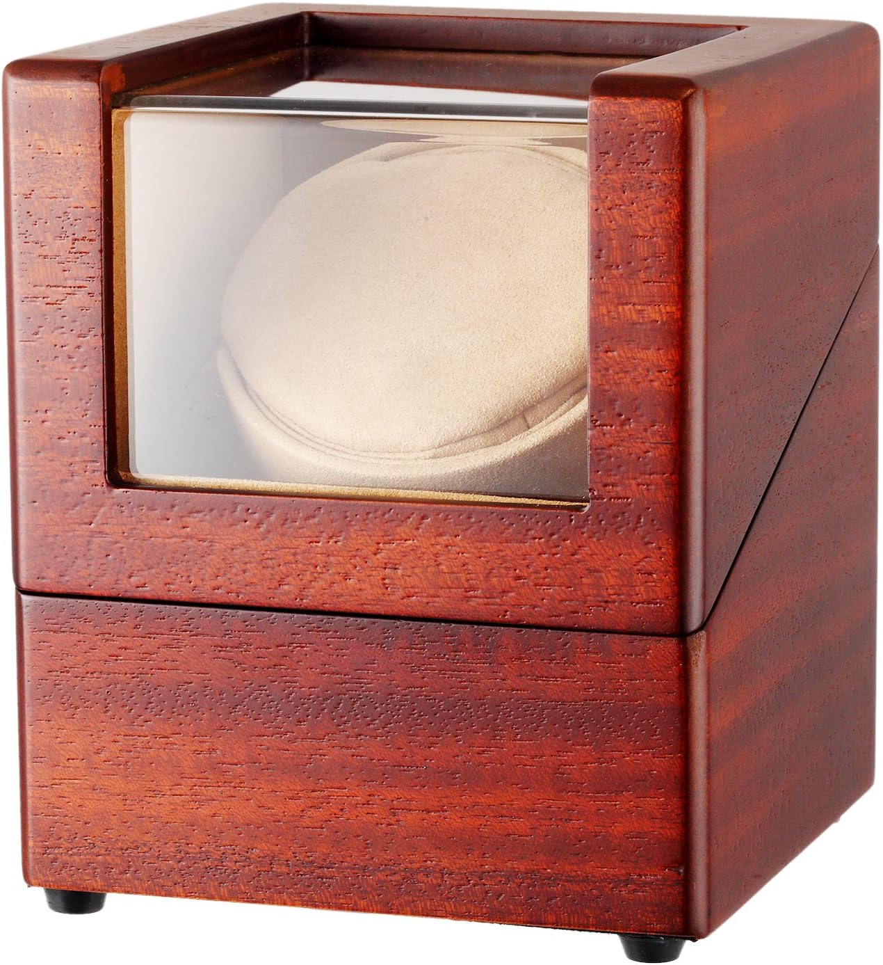 Single Watch Winder with Quiet Motor, 12 Modes Rotation Timer Function - 2 Pin Plug Adaptor