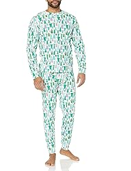 Amazon Essentials Men's Knit Pajama Set, Ecru