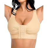 FeelinGirl Post Surgery Compression Bra for Women's Front Closure Bra | Wireless Bra, No Padding, Adjustable Straps, Full Coverage, Mastectomy Support, Breast Augmentation Recovery
