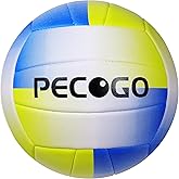 PECOGO Size 5 Volleyball - Durable PU Leather, Indoor/Outdoor. Soft Control, Great Airtightness for Training/Games. Ideal for All Ages