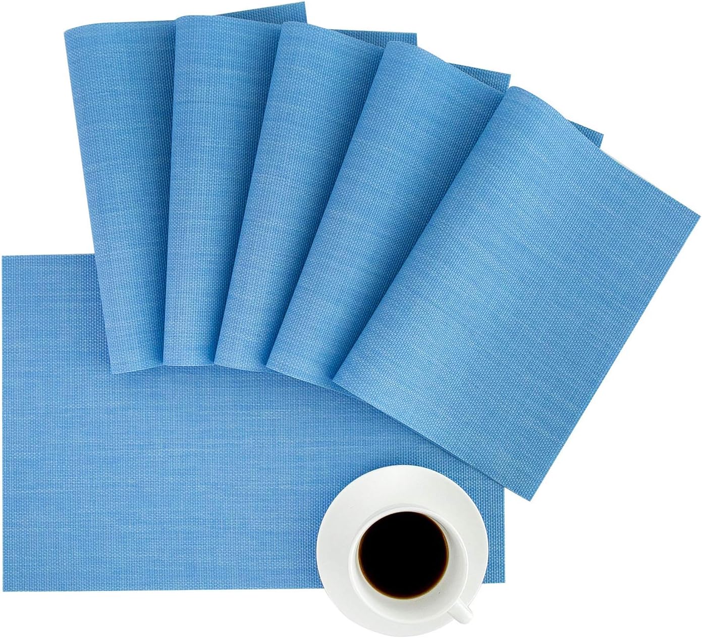 Placemats Table Mats Gray Placemat Set of 8 Easy to Clean Non Slip Wipeable Place Mats Heat Resistant Farmhouse Modern Thanksgiving Christmas Table Mats for Dining Kitchen Table: Home & Kitchen