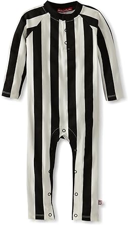 black and white striped onesie