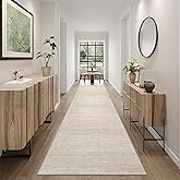 Art&Tuft Kitchen Runner Rug Non Slip - 3x10 Runner Rug for Hallway, Low-Pile Soft Distressed Washable Rug Runner for Bedroom Bathroom Laundry Living Room, Beige