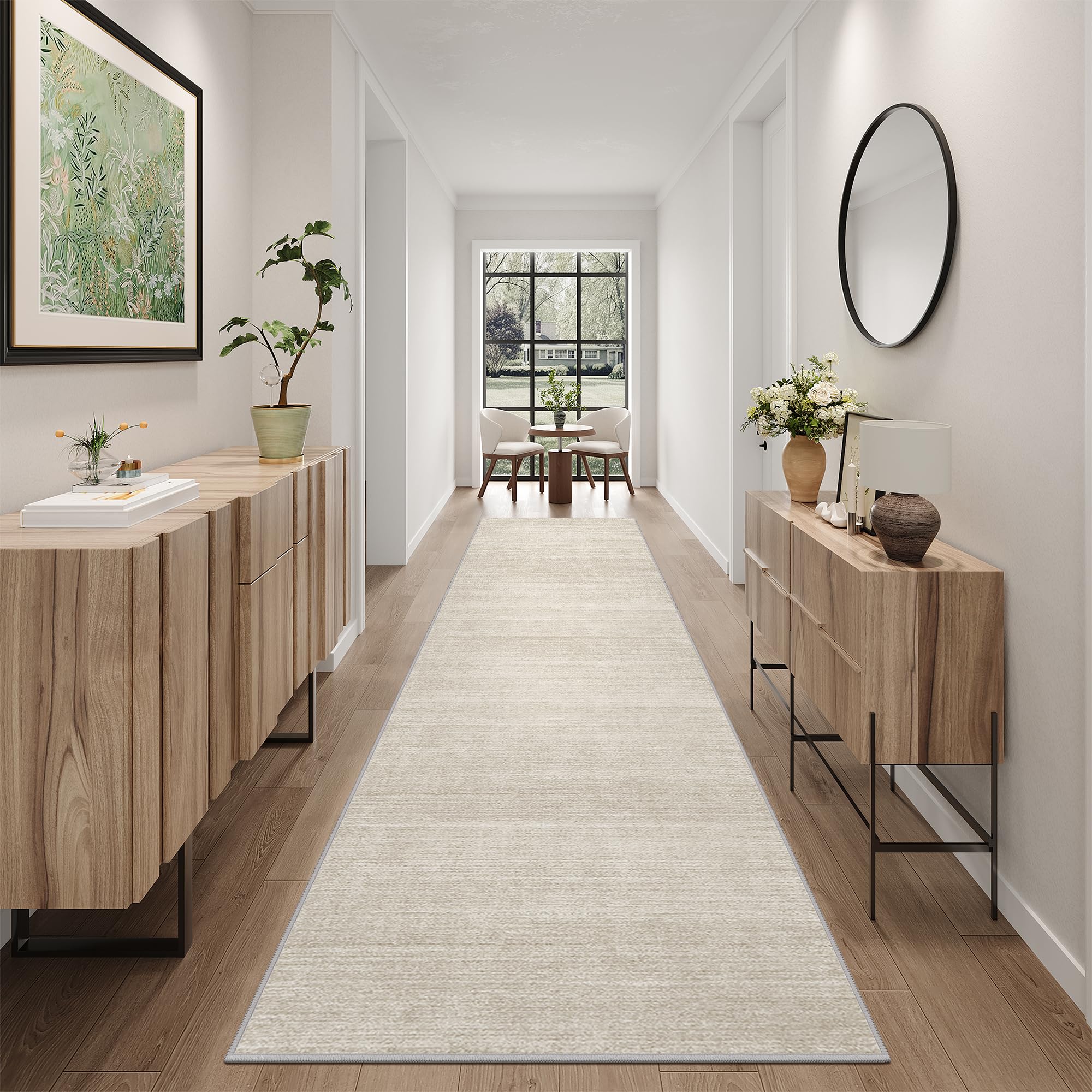 Photo 1 of ***STOCK PHOTO FOR REFERENCE ONLY***
Art&Tuft Non-Slip Runner Rug - 2x10 Runner Rug Washable Low-Pile Rugs Runners, Soft Distressed Carpet Runner for Bedroom Bathroom Kitchen Laundry Living Room, Beige