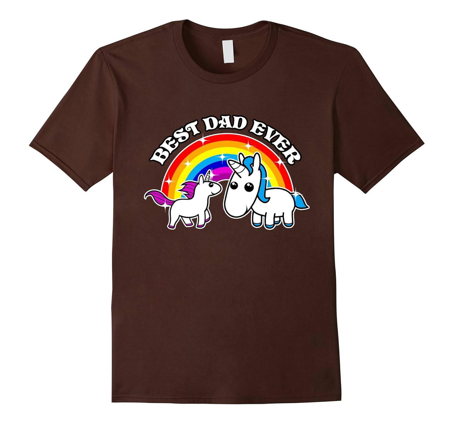 Best Dad Ever Cute Funny Unicorn Tshirt-anz