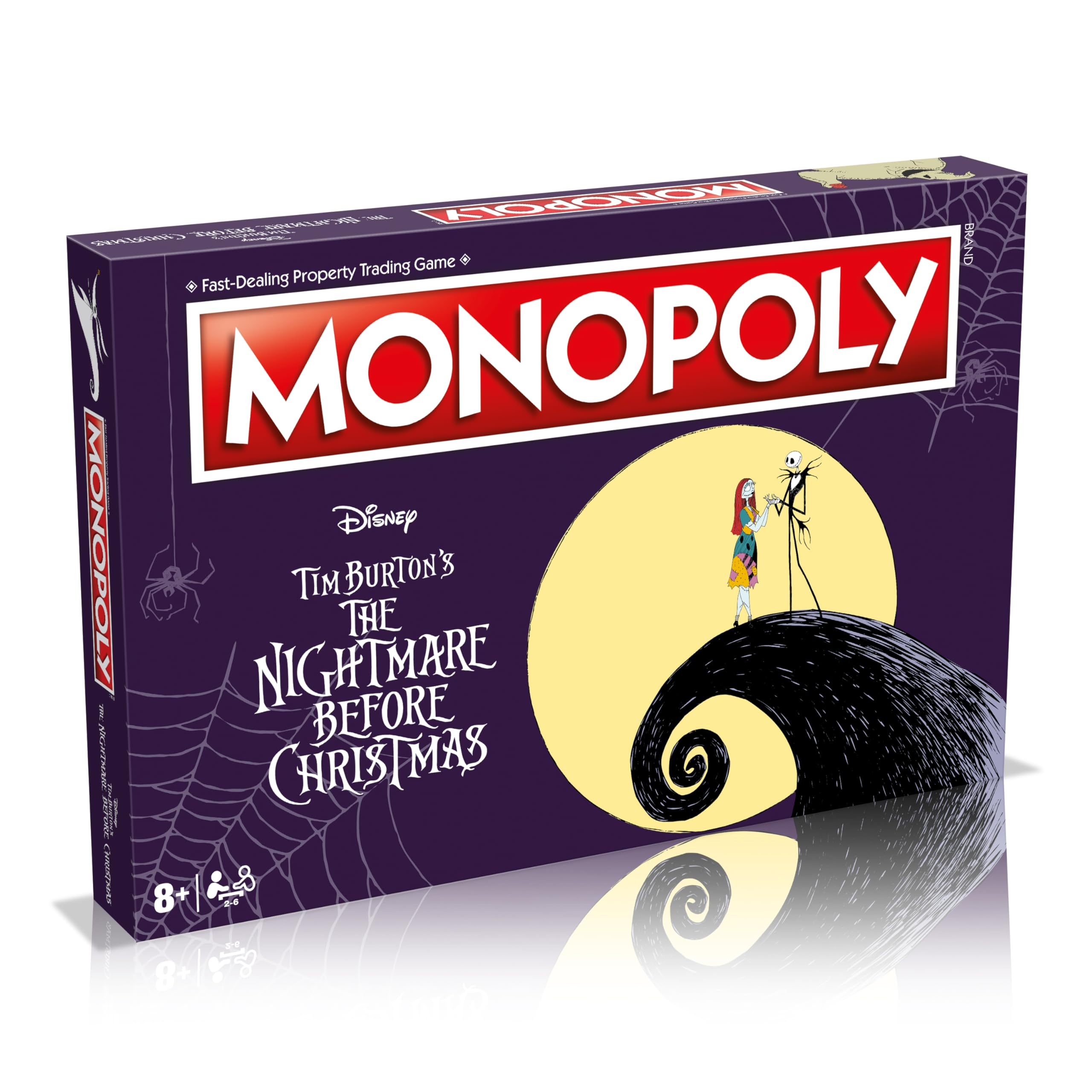 Winning Moves, Nightmare Before Christmas Monopoly Advance to Zero’s Tomb, Spiral Hill, Dr. Finkelstein’s Laboratory, Jack’s Tower and trade your way to success, makes great gift for ages 8 plus