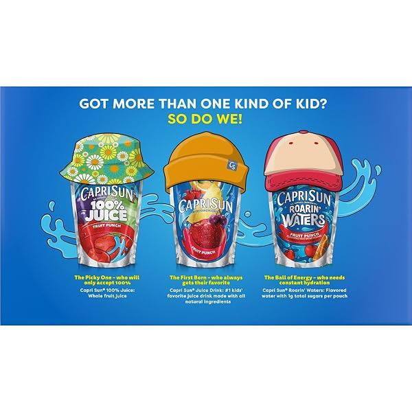 CAPRI SUN FLAVORED WITH OTHER NATURAL FLAVOR JUICE DRINK BLEND, 10 POUCHES, FOR SCHOOL LUNCHES AND ON-THE-GO HYDRATION, LEMONADE, ALL NATURAL INGREDIENTS, 6 FL OZ