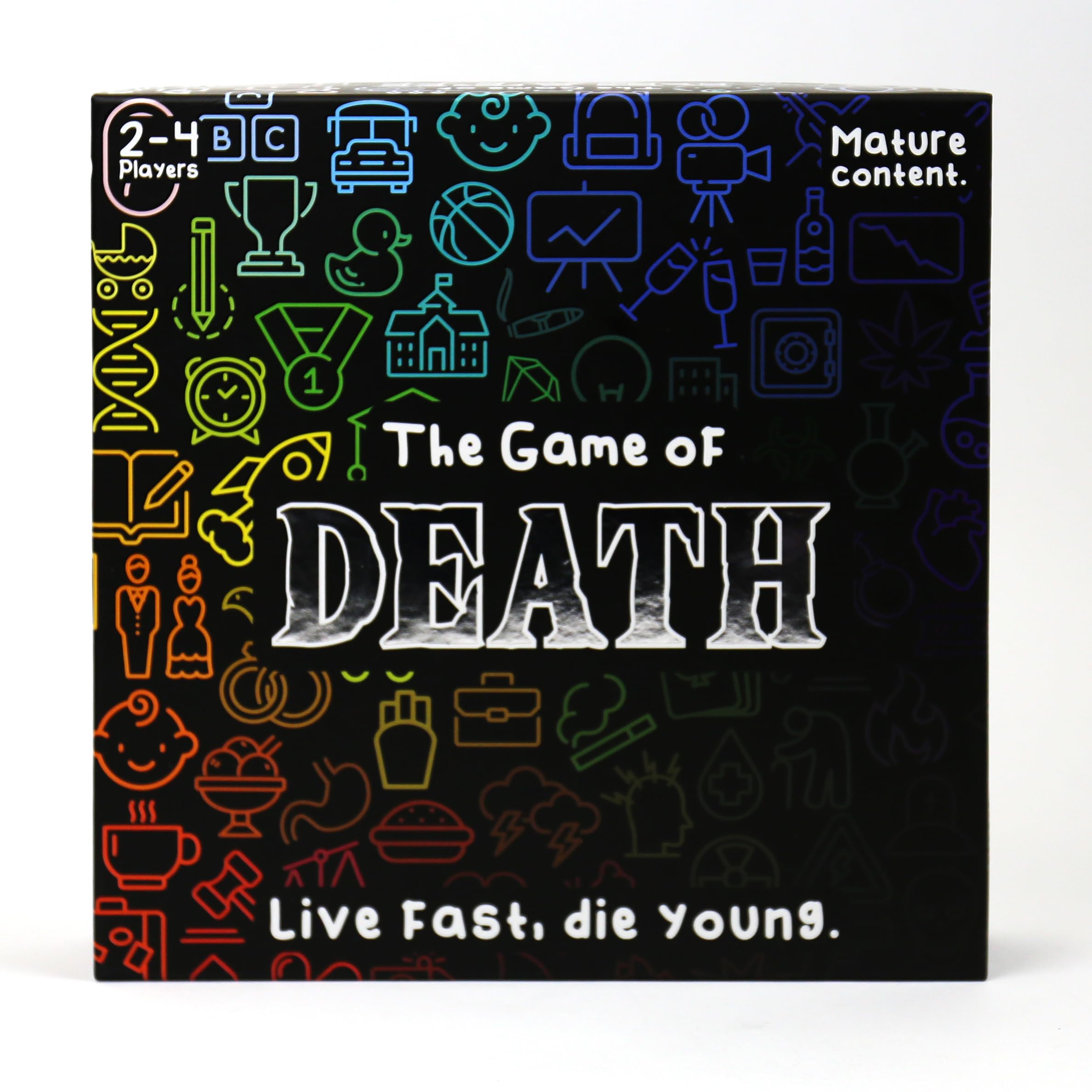 Gift Republic Game of Death – Live Fast, Die Young | Dark Humour Adult Party Board Game | Outrageous Survival Challenge for 2- Players | Mature Content
