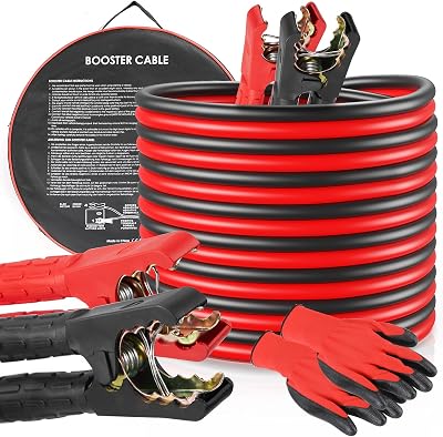 TLGREEN 6M Extra Long Jump Leads 1500A Heavy Duty Jump Cables with Gloves