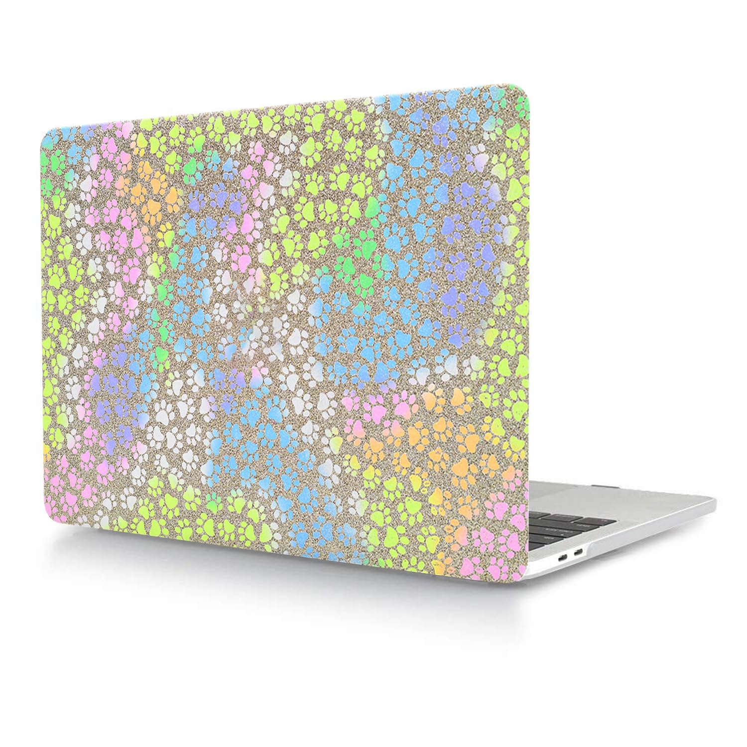 Laptop Case Compatible with New Macbook Pro 13 inch 2020 2019 2018 2017 2016 Release M1 A1706 A1708 A1989 A2159 A2251 A2289 A2338, Protective Smooth Soft Leather Hard Laptop Cover - Paw Print