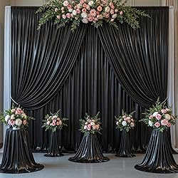 Outpain Thick 10 ft x 10 ft Black Sequin Backdrop