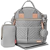 Skip Hop Diaper Bag Backpack: Suite 6-in-1 Diaper Backpack Set, Multi-Function Baby Travel Bag with Changing Pad, Stroller St