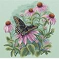 Dimensions 'Butterfly and Daisies' Counted Cross Stitch Kit, 14 Count Light Green Aida, 11" x 11"