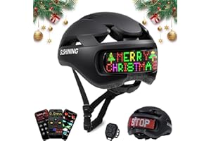 ASTERON Bike Helmet, Bicycle Helmets with Light, 360° High Visibility LED Display, Lightweight Adjustable Mountain Bike Helmet with Turn Signals, Smart APP Controlled, Helmets for Adults, Youth, Men & Women