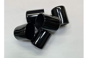 dexierp Protection Force Round Cap For 1-3/16" 30 mm OD X 38.1mm Length (Pack of 8) Pipe Post Tube End Cover 1 1/4-7 UNC 1 1/4-12 UNF Screw Protectors Flexible Vinyl