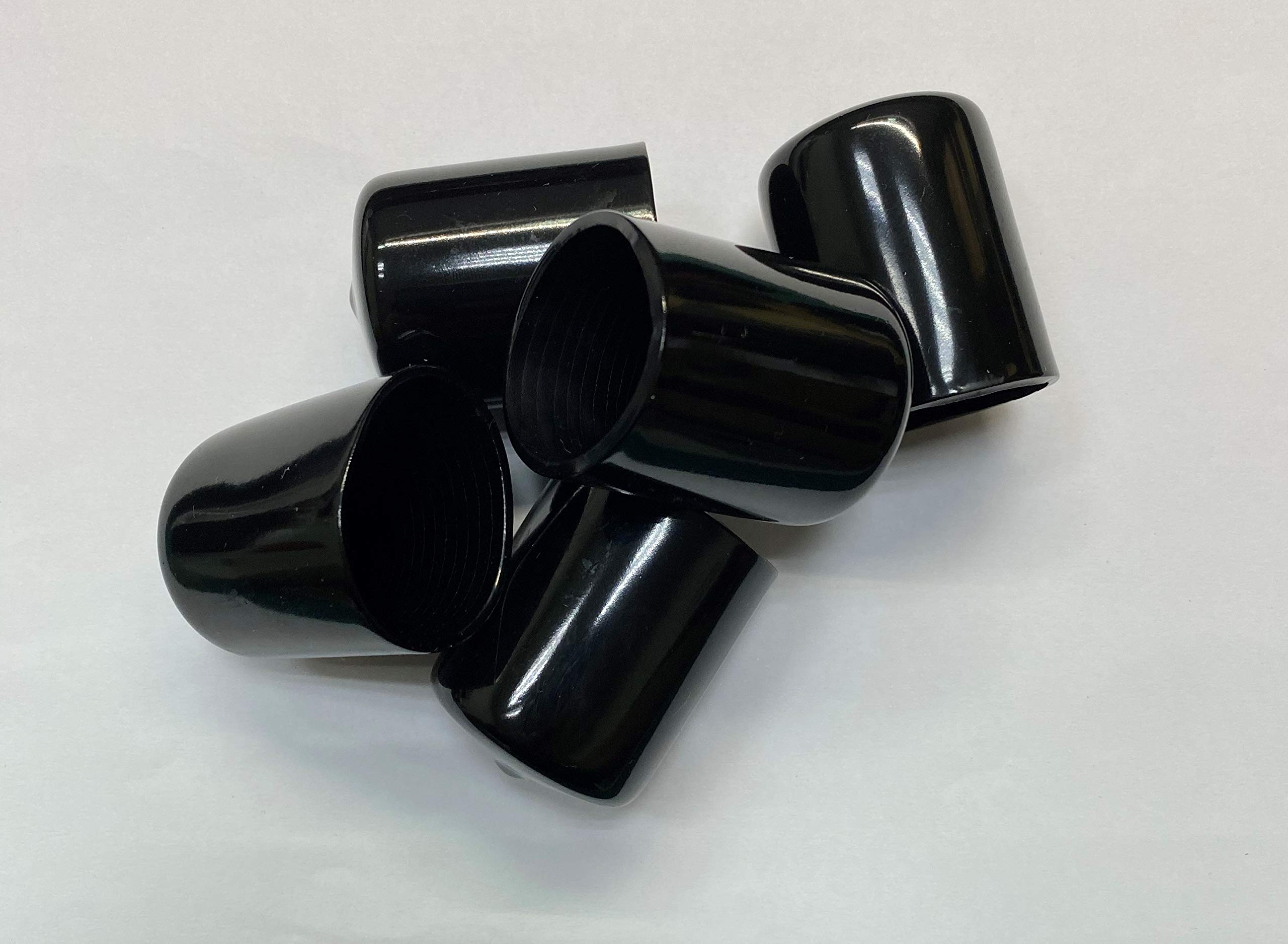 dexierp Protection Force Round Cap for 1-3/16" 30 mm OD X 38.1mm Length (Pack of 8) Pipe Post Tube End Cover 1 1/4-7 UNC 1 1/4-12 UNF Screw Protectors Flexible Vinyl