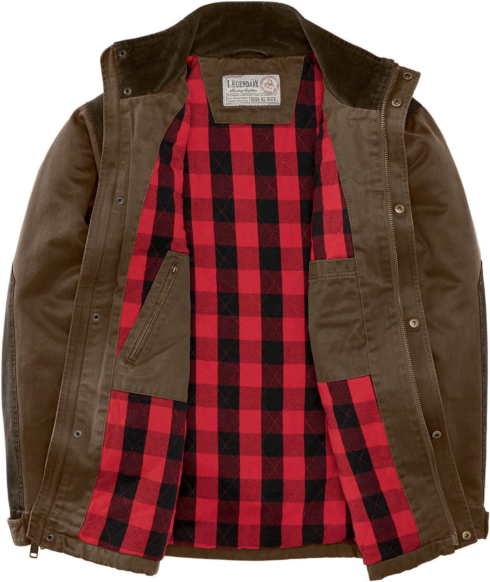 Legendary Whitetails mens Barn Chore Coat Vintage Work Jacket Waxed Cotton Water Resistant