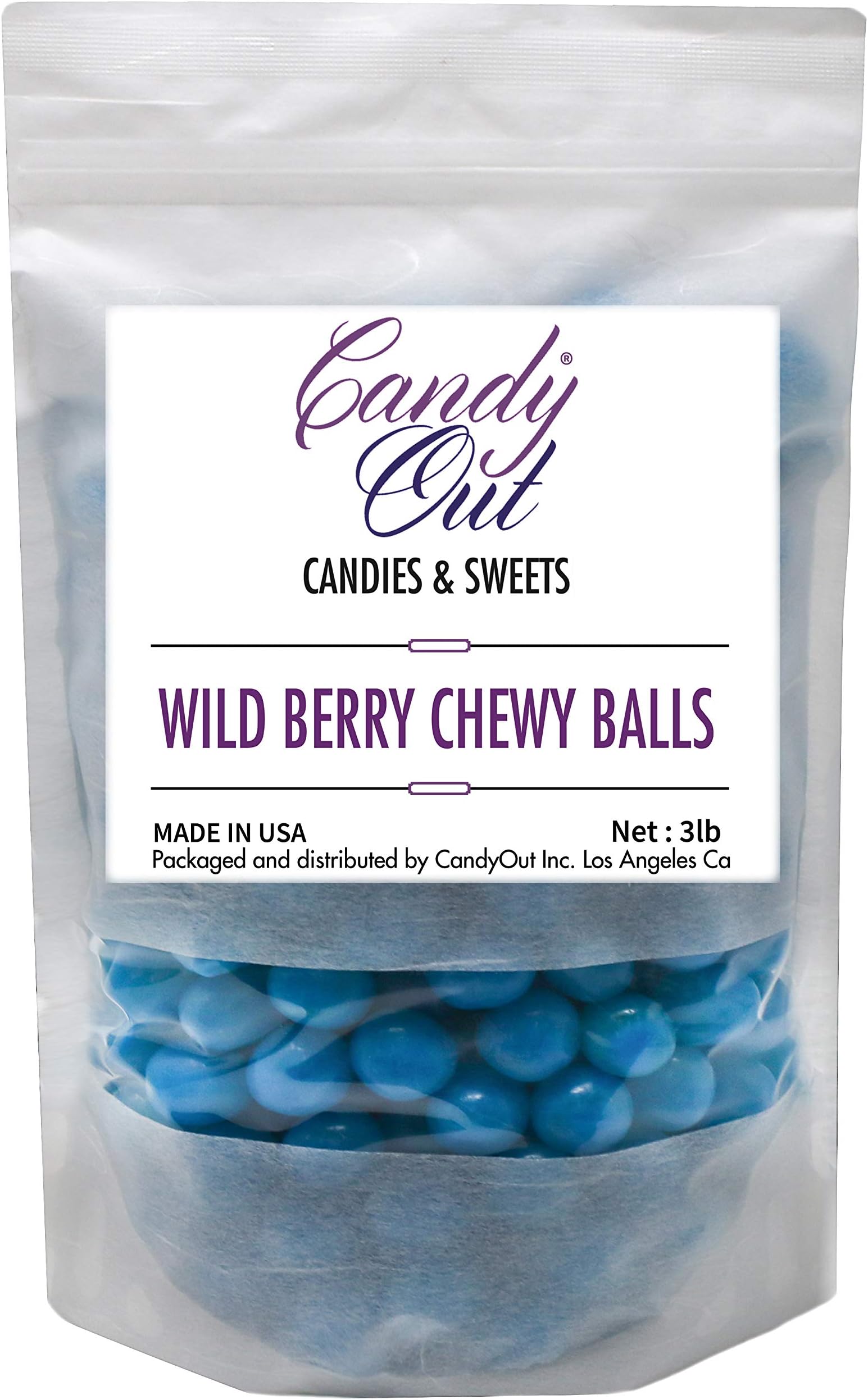CandyOut Wild Berry Chewy Candy Balls 3 Pounds
