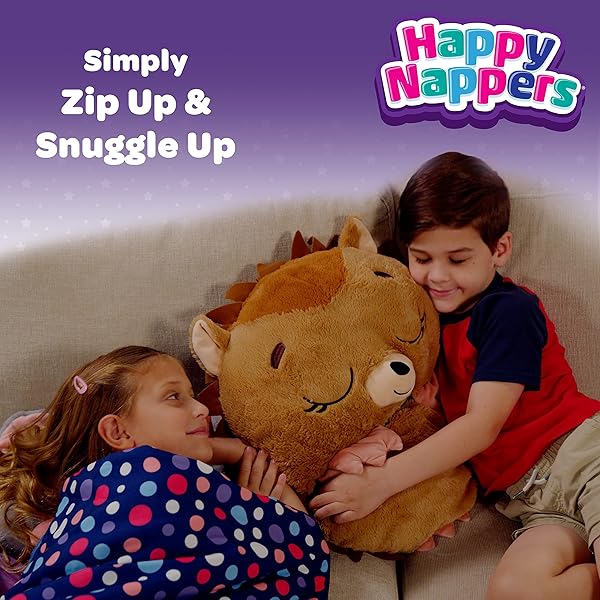HAPPY NAPPERS PILLOW & SLEEPY SACK- COMFY, COZY, COMPACT, SUPER SOFT, WARM, ALL SEASON, SLEEPING BAG WITH PILLOW- LARGE 66” X 30”, SHIMMER UNICORN