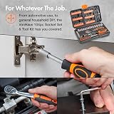 VonHaus 130-Piece Socket Set 1/4" Drive Ratchet Kit with Case view 2