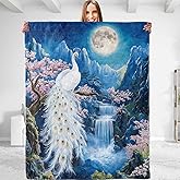 dhakalrlde Peacock Blanket - Plush, Soft, Comfy, Lightweight, Warm, Fuzzy, Cozy Flannel Throw Blanket Perfect for Couch, Travel, Bed, Office, Outdoor - 50in×60in(color32)
