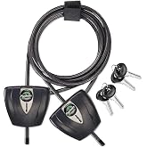 Master Lock Python Cable Lock Heavy Duty, Keyed, Anti-Theft 2-Pack, 8417TEC | Adjustable 6' Lock for Bikes, Trail Cameras, Kayaks, and Outdoor Equipment, Adjustable Anti-Theft Security, Heavy Duty