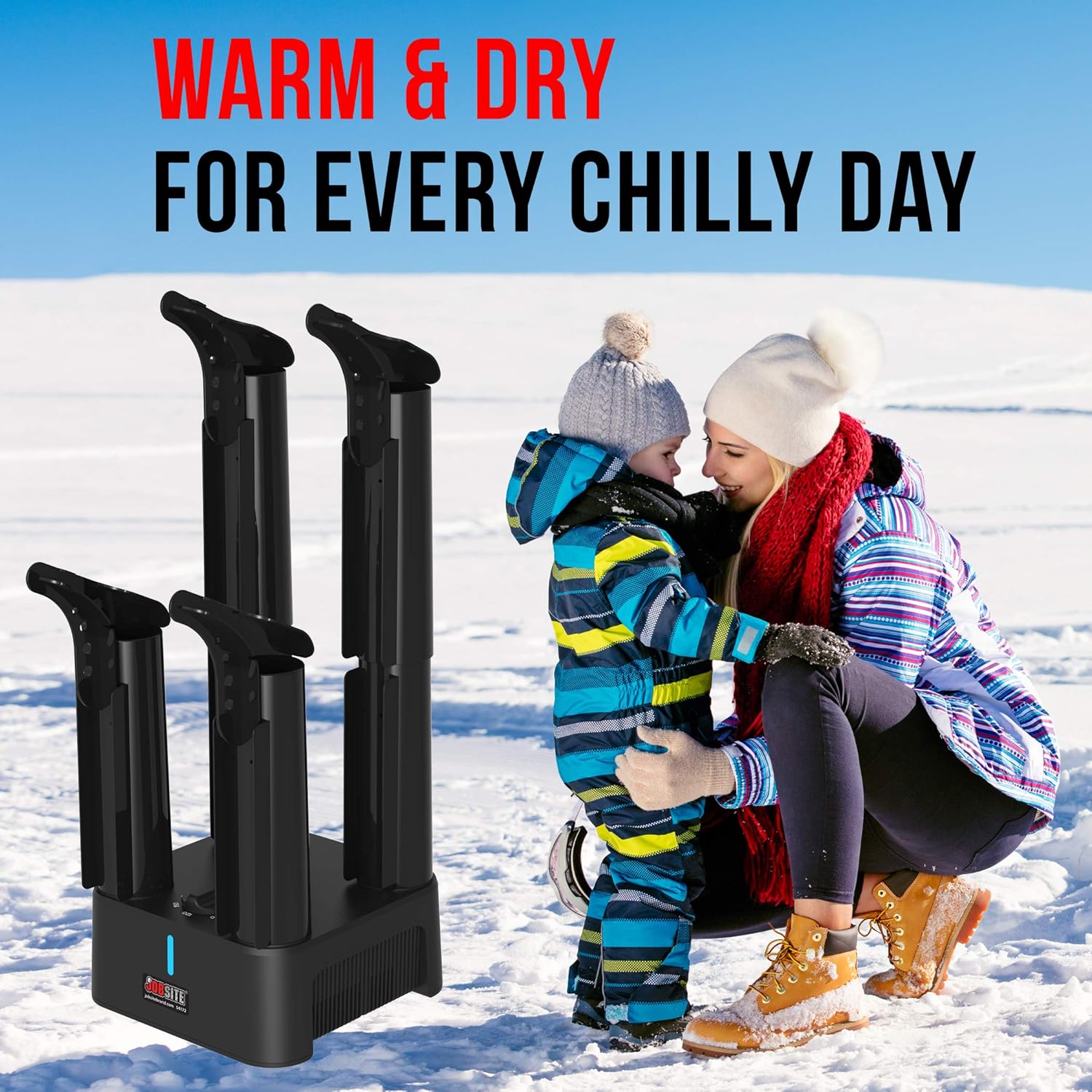 JobSite Mighty Dry Boot Dryer with Timer and Fan, Fast Dry, Prevent Mold & Deodorize: Sports & Outdoors