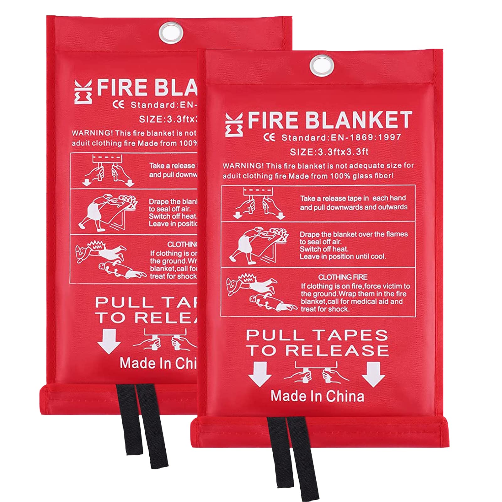 Mua Emergency Fire Blanket for Home and Kitchen 2 Pack 3.3x3.3ft