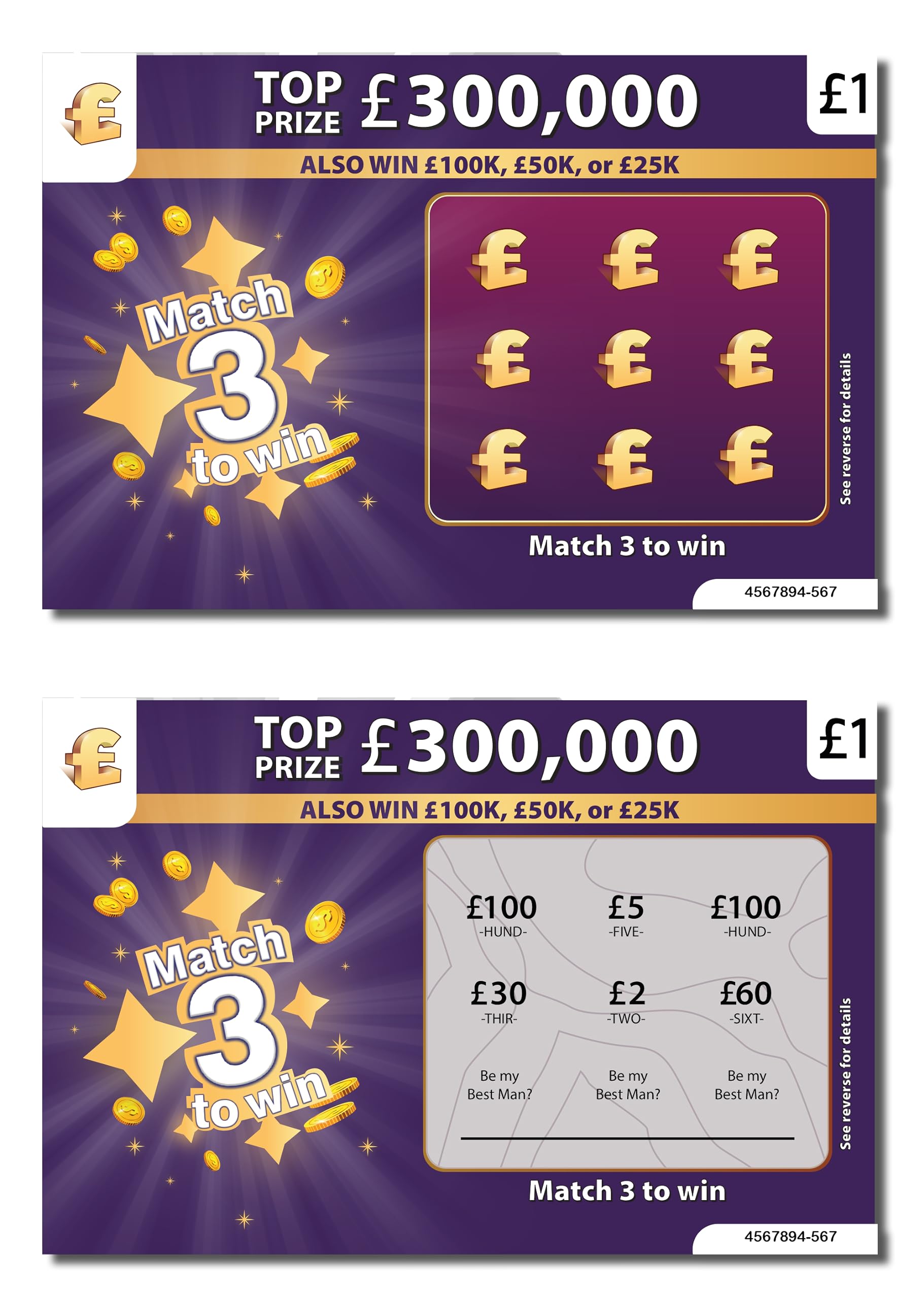 Set of 2 - Will You Be My Best Man Proposal Cards - Funny Best Man Gift - Ideal Wedding Favours For Guests & Wedding Planner - Unique Groomsmen Gifts - Great Stag Do Accessories Men - 2 Tickets