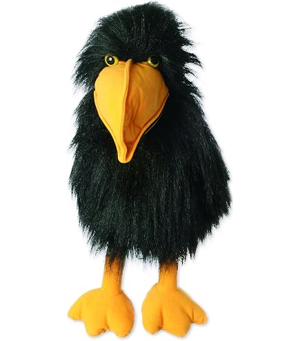 thumbnail image 2 of Crow Plush Hand Puppet, About 9.84inch Nimal Hand Nigeria 2 of 9