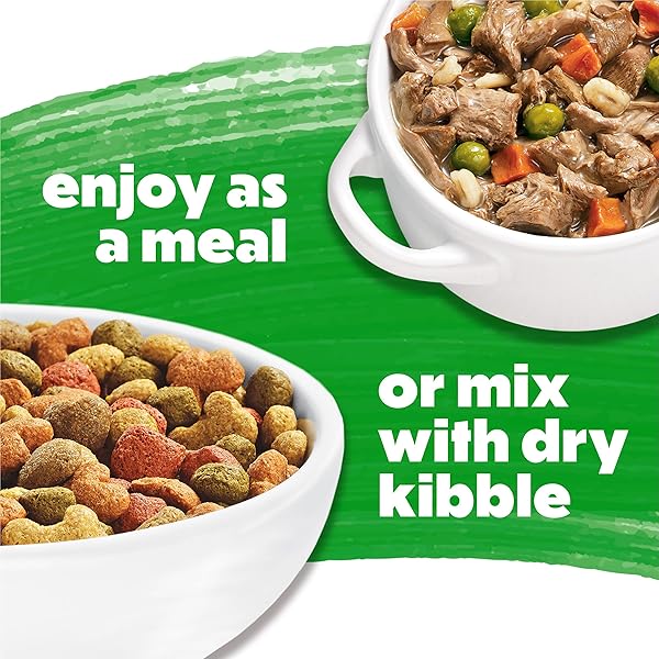 PURINA BENEFUL GRAVY WET DOG FOOD VARIETY PACK, PREPARED MEALS STEW – (12) 10 OZ. TUBS