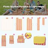 Qoosea Picnic Blanket 200x200CM Waterproof Large Outdoor Rug Portable view 7