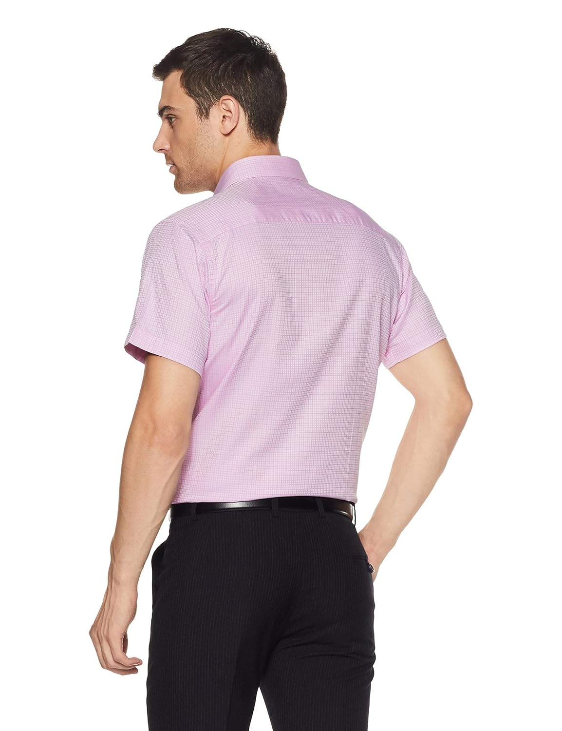 raymond men's solid regular fit cotton formal shirt