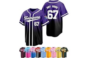 VAGTOFKQ Custom Baseball Jersey Stitched or Printed Name Number Personanlized Shirts Sports Uniform for Women Men Youth