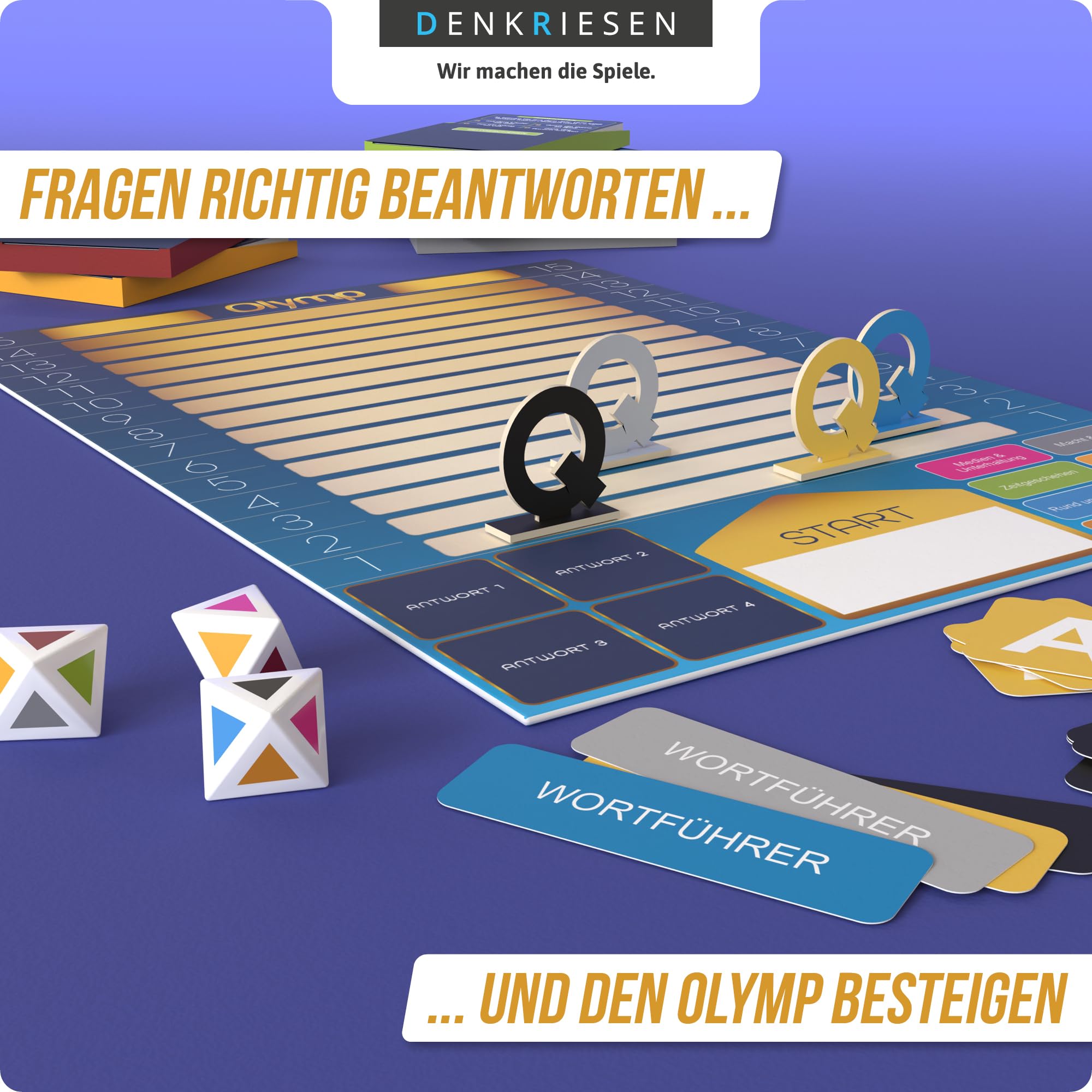 DENKRIESEN Quizduell Olymp | Brettspiel zur ARD Quizshow ab 12 Jahren 5