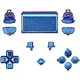 eXtremeRate D-pad R1 L1 R2 L2 Trigger Touchpad Action Home Share Options Buttons Compatible with p s 4 Slim Pro CUH - ZCT2 Controller Chameleon Purple Blue Replacement Full Set Buttons