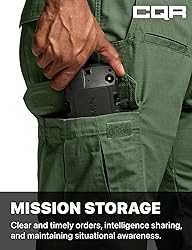 CQR Men's Tactical Pants, Water Resistant Ripstop