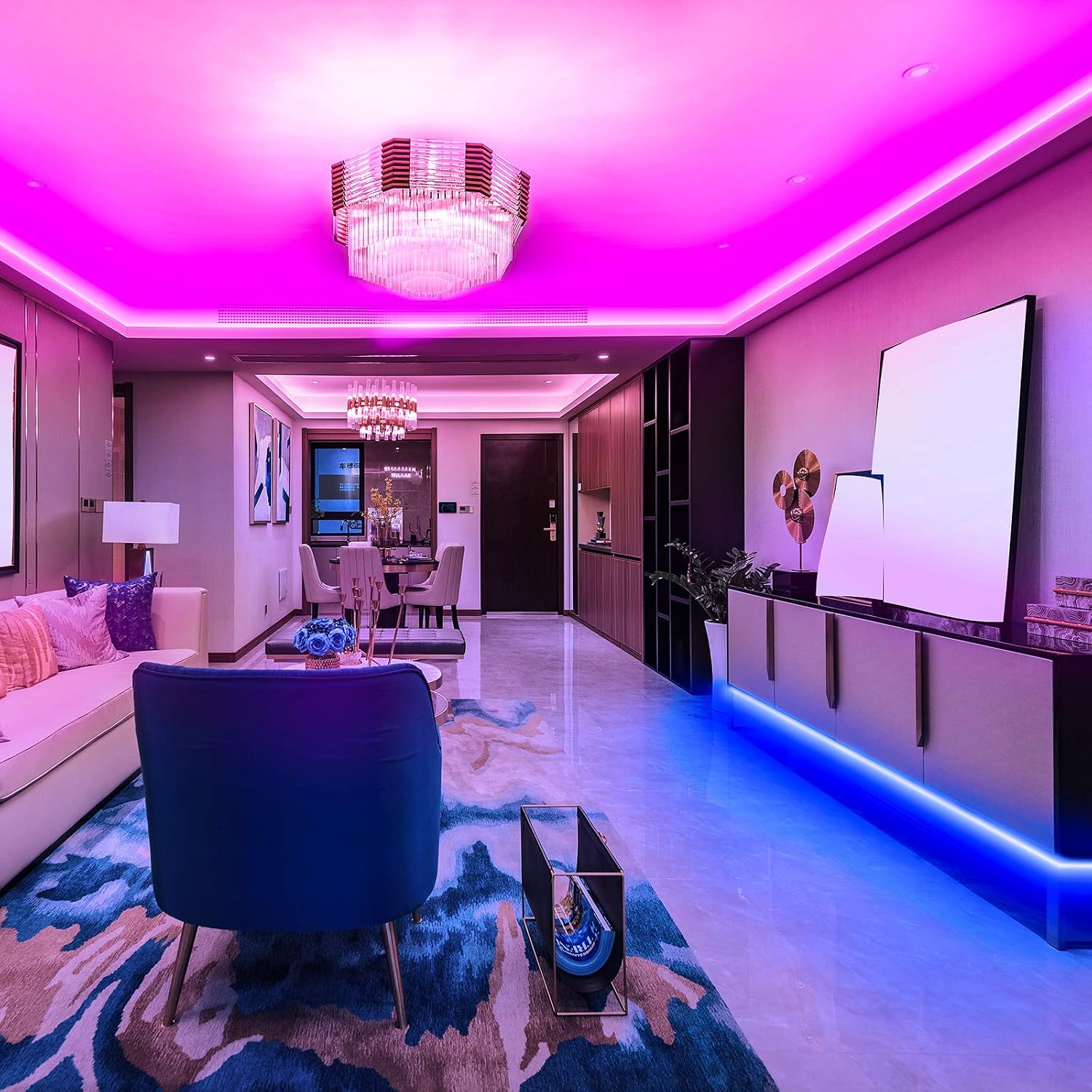 KSIPZE 30m Led Strip Lights RGB Music Sync Color Changing, Led Lights with Smart App Control Remote - Image 4