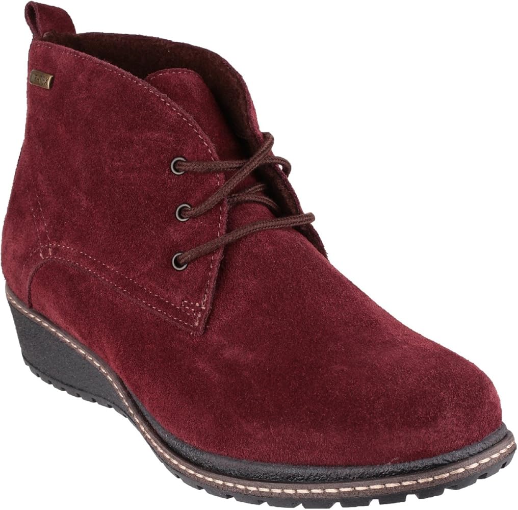 red suede ankle boots uk