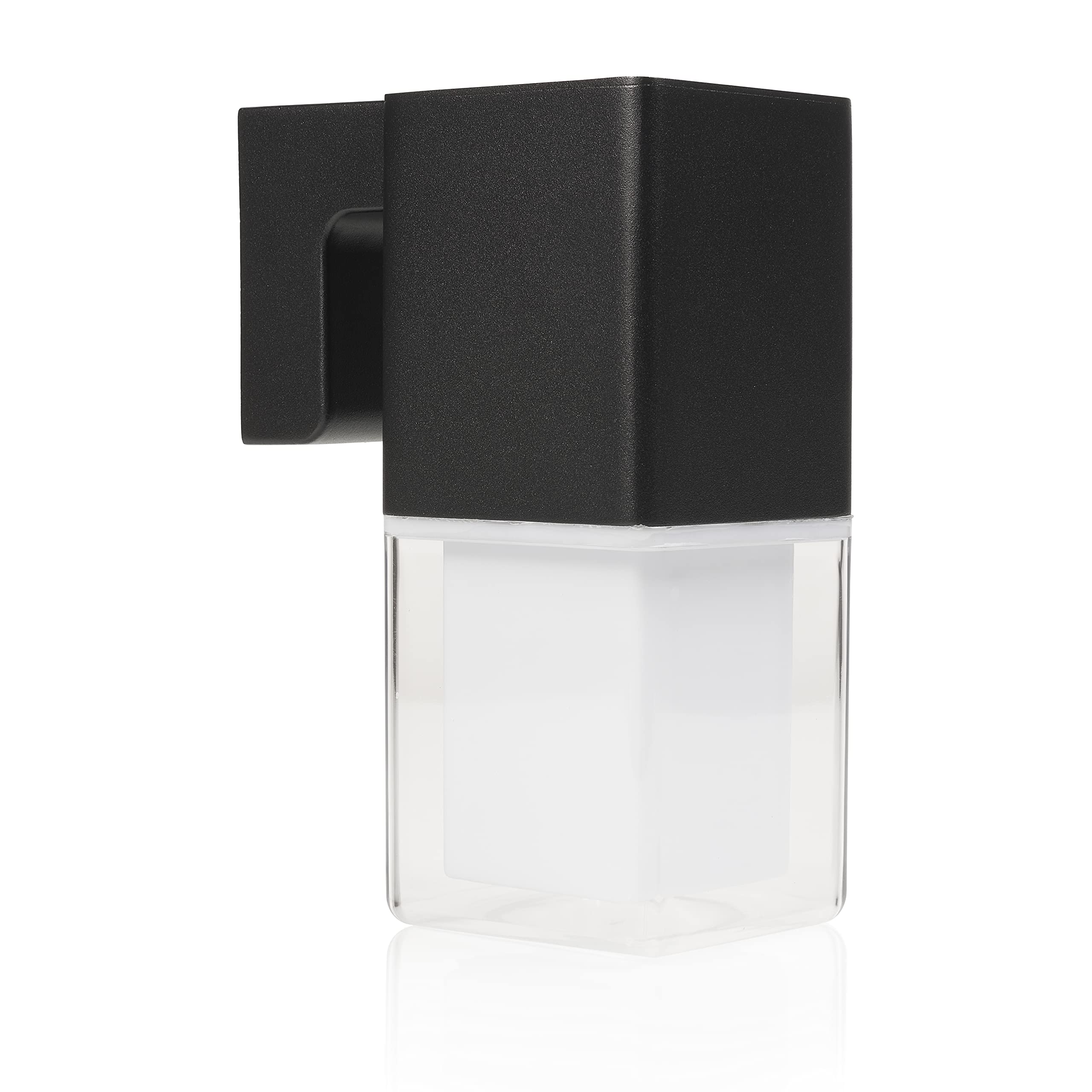 Smartwares Outdoor Black Wall Down-Light, Aluminium, Integrated 12 W LED Lamp, Colour Temperature 3000K, Electric Wired, IP44