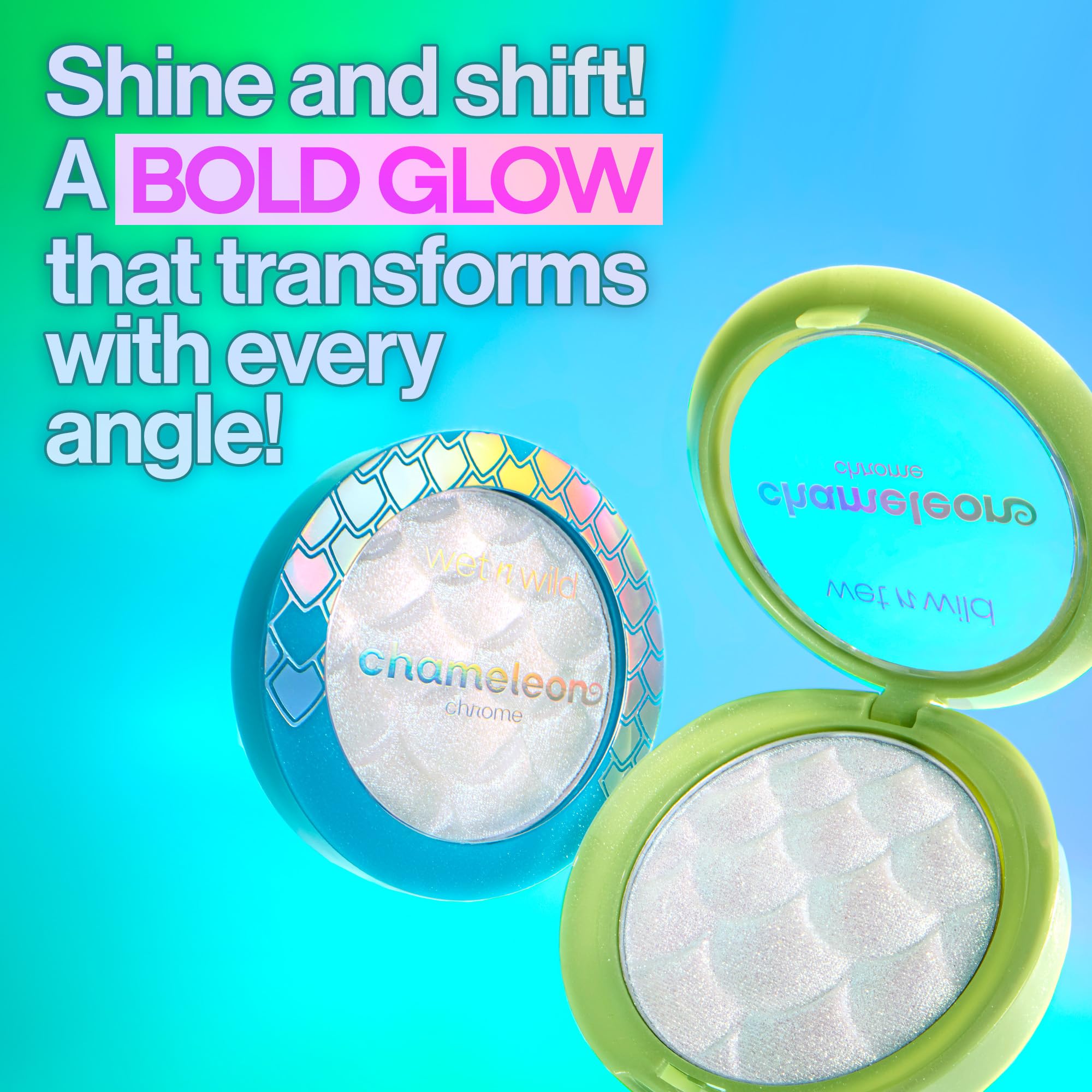 wet n wild Chameleon Chrome Highlighter, Dynamic Color Shift, Liquid-to-Baked Texture, Customizable Luminous Radiance, Cruelty-Free - Venus Swing
