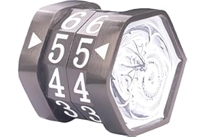 UONUOT Metal MTG Life Counter, Life Counter MTG, Magic Life Counter Gift Box Packaging Suitable for Board Games, Card Games, Compatible with MTGs and TTRPG(Black Nickel_White)