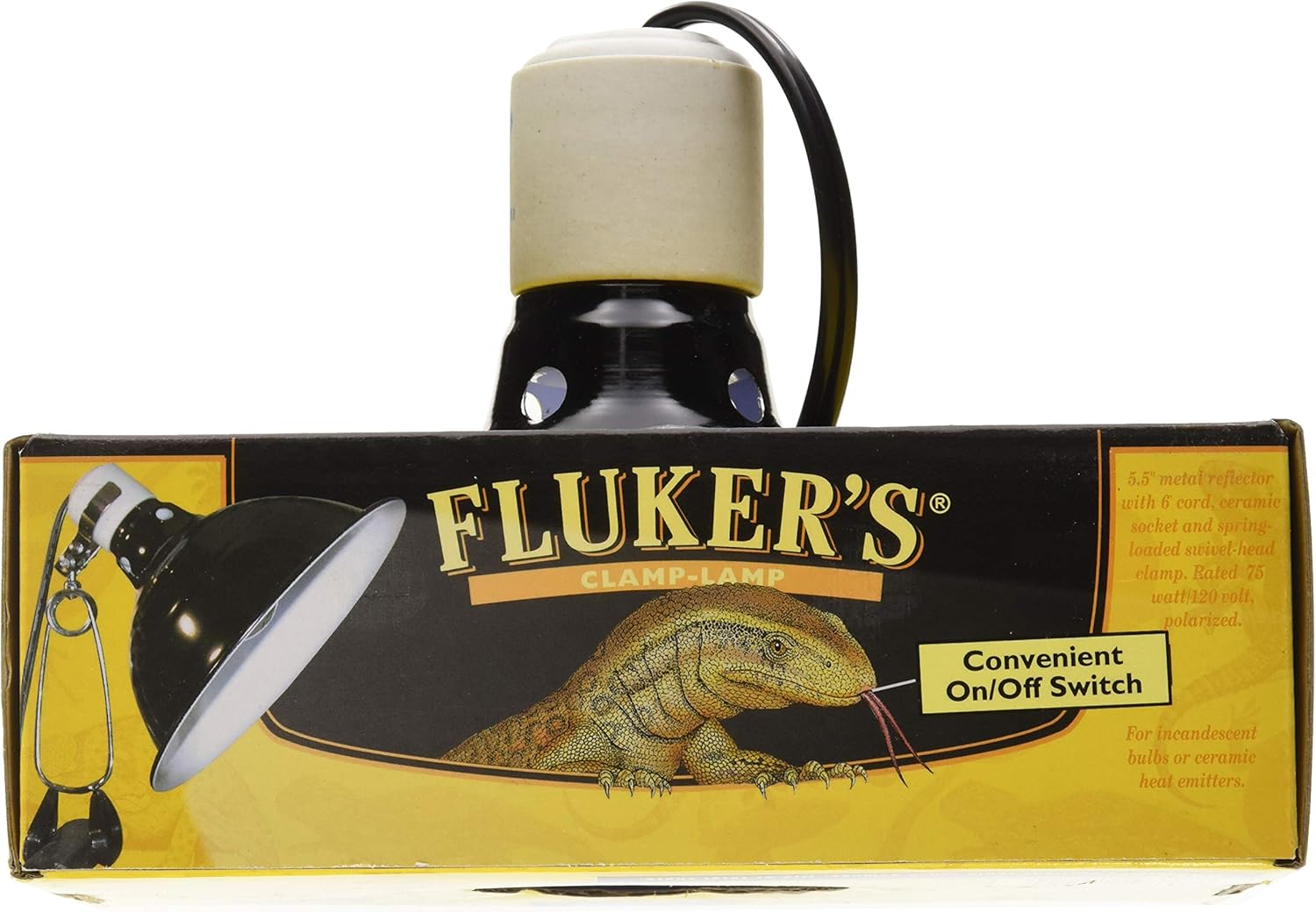 Fluker's Repta-Clamp Lamp with Switch for Reptiles: Pet Supplies