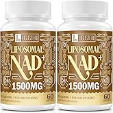 LIGUSTERI 1500 MG Liposomal NAD+, 98%+ Absorption, NAD+ Supplement for Women & Men with TMG, for Aging Defense, Cellular Energy, Heart & Brain Function, Longevity, 120 Softgels