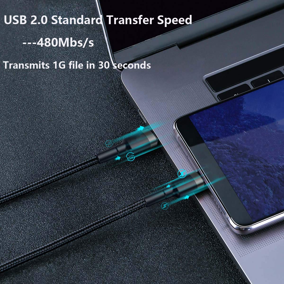 USB C Cable to USB C Cable, Mxcudu USB Type C Fast Charger(60W, 20V/3A) Nylon Braided Charging Cord Compatible with Google Pixel 3/3XL, Samsung Galaxy S9/S10, Huawei Matebook, MacBook(Black/Red)