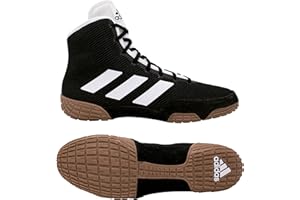 adidas Kids' Tech Fall 2.0 Wrestling Shoes (Black/White, 4)