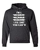 Go All Out Small Black Heather Mens I'm A Mechanic