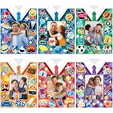 CCINEE 24 Pack Fathers Day Picture Frame Craft Kits for Kids, DIY Paper Shirt Photo Frames with Stickers for Handmade Father's Day Making Gifts Shool Classroom Activities