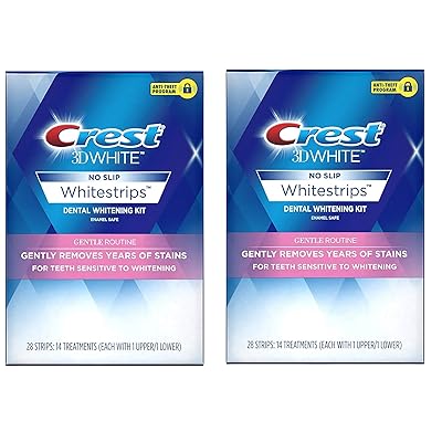 Crest 3D White Whitestrips Gentle Routine Teeth Whitening Kit, 14 Treatments, 2-Pack